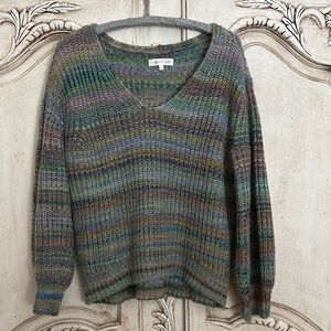 Lou & Grey for Loft beautiful multicolor sweater